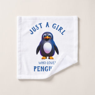Nur ein Mädchen, das Pinguine Liebe Waschlappen