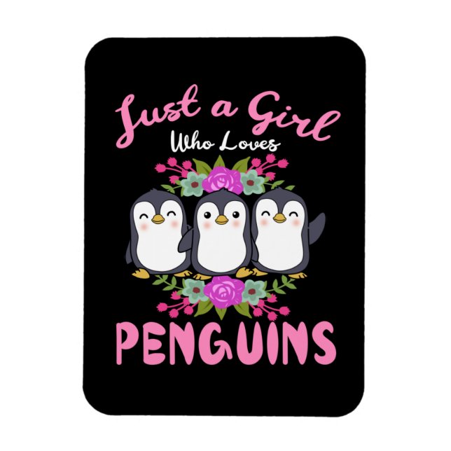 Nur ein Mädchen, das Pinguine Lieben gibt Frauenpi Magnet (Vertikal)