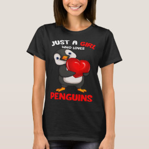 Nur ein Mädchen, das Pinguine Lieben Kinder Mädche T-Shirt