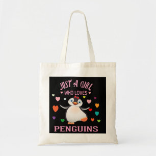 Nur ein Mädchen, das Pinguine Lieben T - Shirt Tr Tragetasche