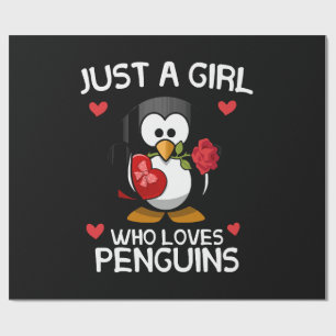 Nur ein Mädchen das Pinguine liebt Geschenkpapier