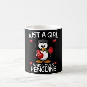 Nur ein Mädchen, das Pinguine liebt Kaffeetasse