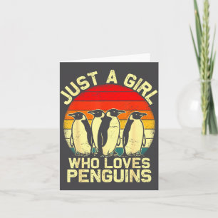 Nur ein Mädchen, das Pinguine Liebt Lustiges Lar T Karte