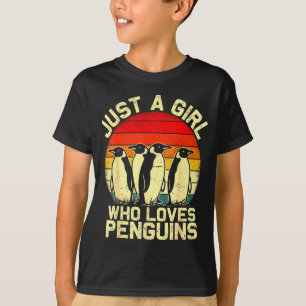 Nur ein Mädchen, das Pinguine lustig Lar Tier Lieb T-Shirt