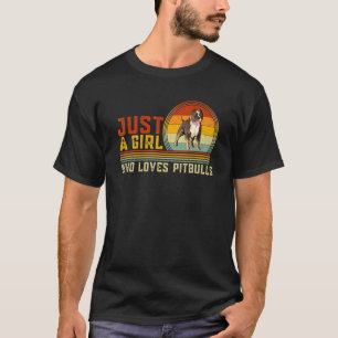 Nur ein Mädchen, das Pitbulls liebt Süßer Hund Tie T-Shirt