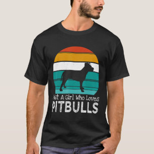 Nur ein Mädchen das Pitbulls liebt T-Shirt