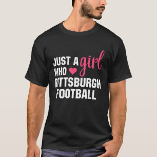Nur ein Mädchen, das Pittsburgh Football Lieben T-Shirt