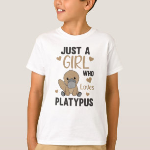 Nur ein Mädchen, das Plättchen Liebe Süßtiere T-Shirt