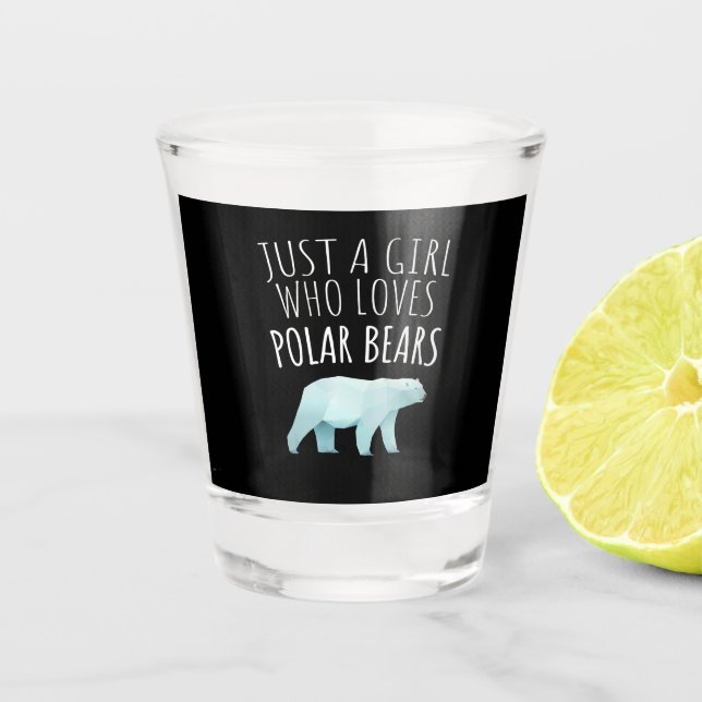 Nur ein Mädchen, das Polar Bears Animal Liebe Schnapsglas (Vorderseite)