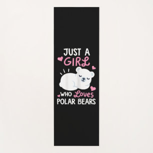 Nur ein Mädchen, das Polar Bears Animal Liebe Yogamatte