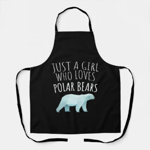 Nur ein Mädchen, das Polar Bears Animal Lover  Schürze