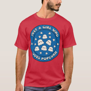 Nur ein Mädchen, das Popcorn Lieben T-Shirt