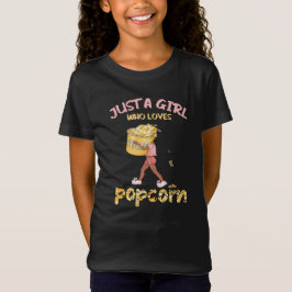 Nur ein Mädchen, das Popcorn Lieben T-Shirt