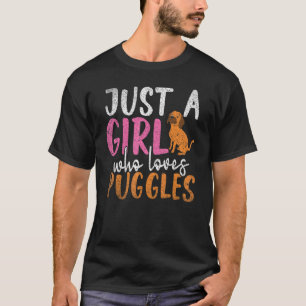 Nur ein Mädchen, das Puggle-Hunde liebt Besitzer T-Shirt