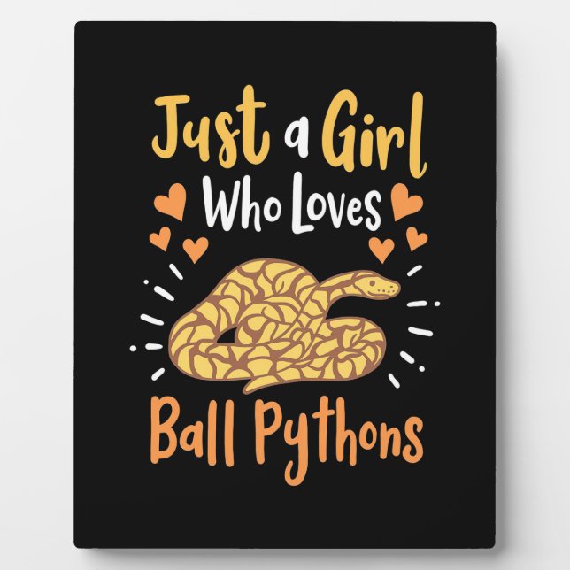Nur ein Mädchen, das Pythons Liebe Fotoplatte (Vorderseite)