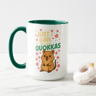 Nur ein Mädchen, das Quokkas liebt Süße lächelnde Tasse