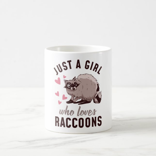 Nur ein Mädchen, das Raccoons  Kaffeetasse (Mittel)