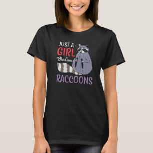 Nur ein Mädchen, das Raccoons Lieben, die Panda Gi T-Shirt