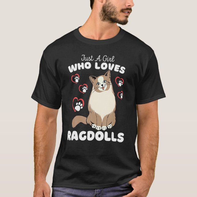 Nur ein Mädchen, das Ragdolls Lieben Niedliche Kit T-Shirt (Vorderseite)