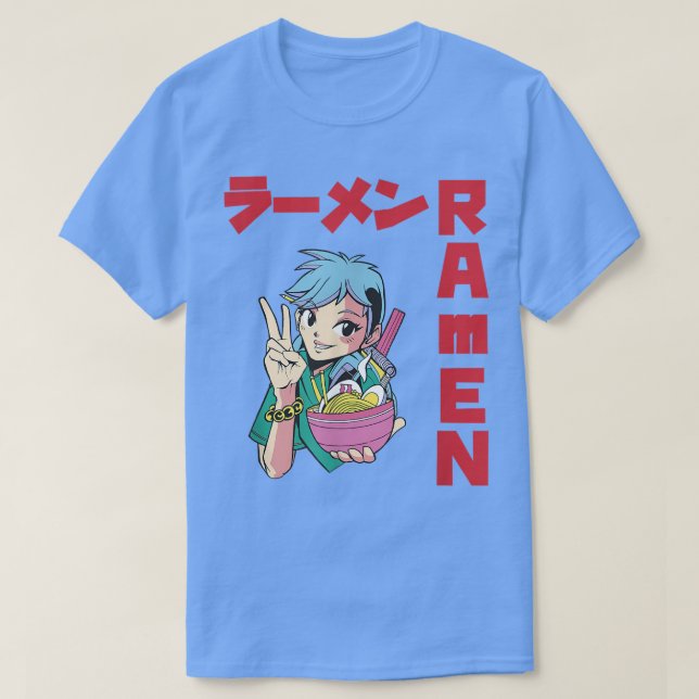 Nur ein Mädchen, das Ramen Anime Bowl Kawaii Japa  T-Shirt (Design vorne)