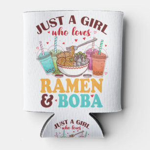 Nur ein Mädchen, das Ramen und Boba Anime Kawaii  Dosenkühler