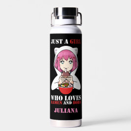 Nur ein Mädchen, das Ramen und Boba Lieben Trinkflasche