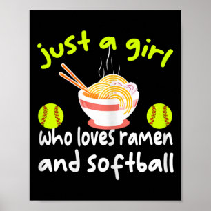 Nur ein Mädchen, das Ramen und Softll lustig Softl Poster
