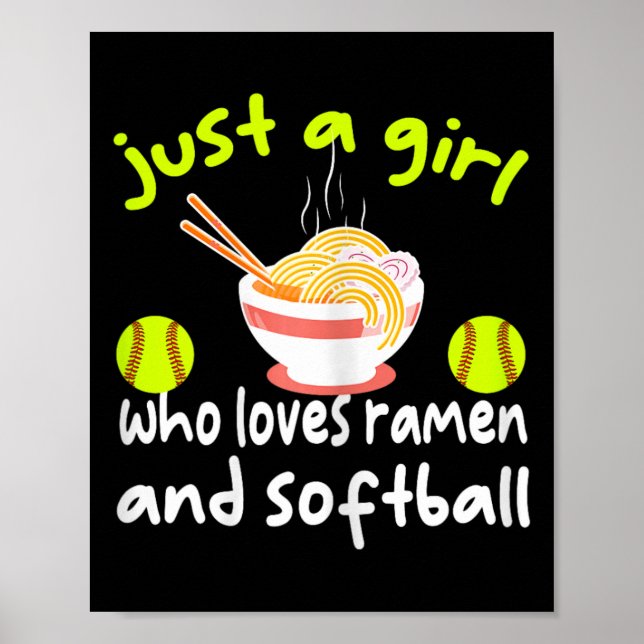 Nur ein Mädchen, das Ramen und Softll lustig Softl Poster (Vorne)