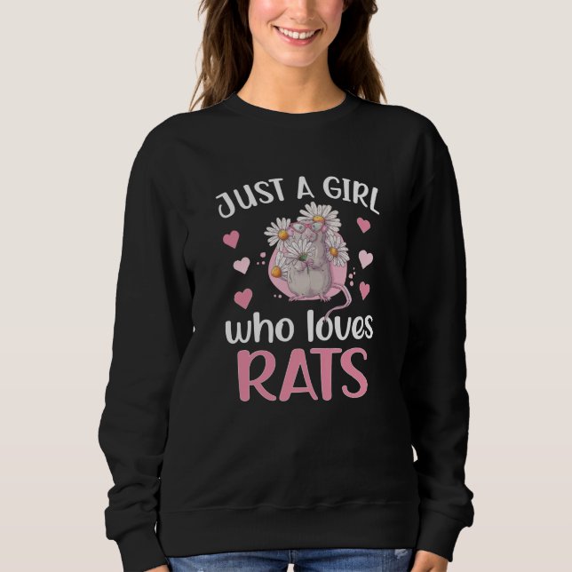 Nur ein Mädchen, das Rats Rats Mama Liebe Geschenk Sweatshirt (Vorderseite)