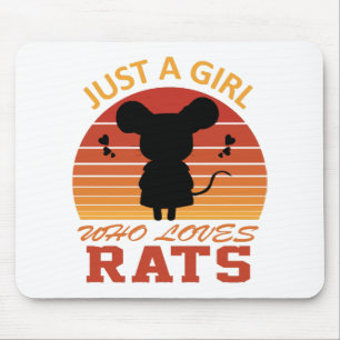 Nur ein Mädchen, das Ratten liebt Mousepad
