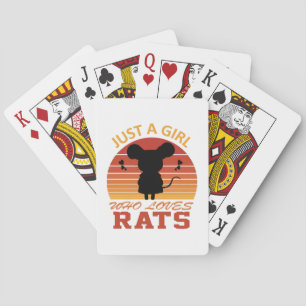 Nur ein Mädchen, das Ratten liebt Spielkarten
