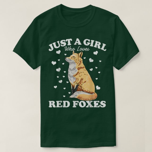 Nur ein Mädchen, das Red Foes Süße Tier Red Fo Lie T-Shirt (Design vorne)