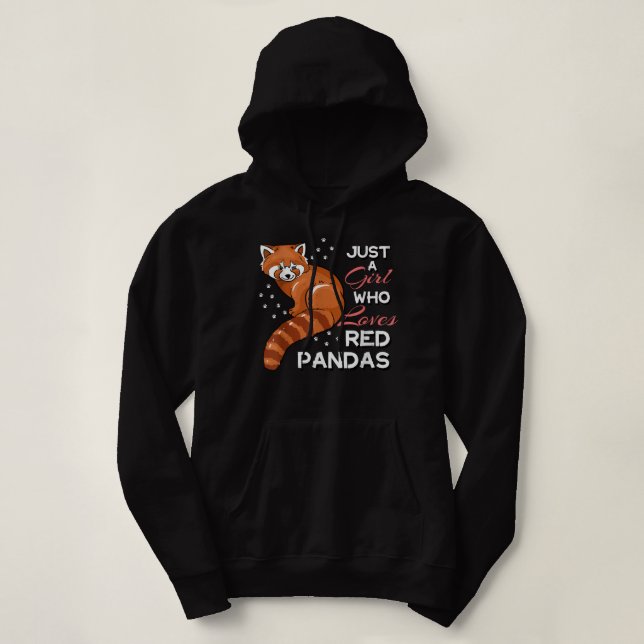 Nur ein Mädchen, das Red Pandas Funny Red Panda Q  Hoodie (Design vorne)