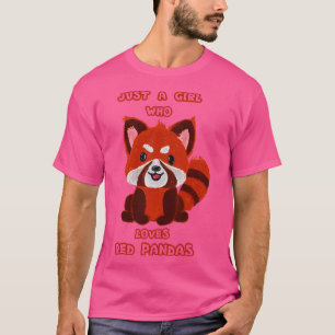 Nur ein Mädchen, das Red Pandas Lieben T-Shirt
