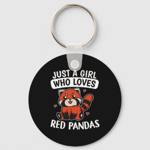 Nur ein Mädchen, das Red Pandas Red Panda Costume  Schlüsselanhänger