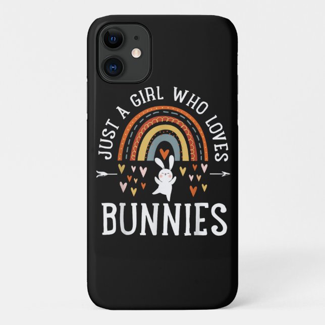 Nur ein Mädchen, das Regenbogenhasen liebt Case-Mate iPhone Hülle (Rückseite)