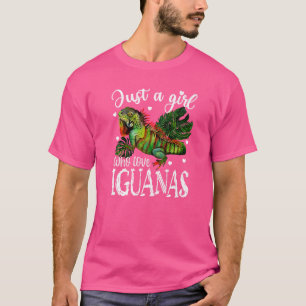 Nur ein Mädchen, das Reptilien und Iguanas Lieben T-Shirt