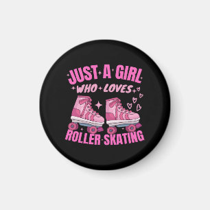 Nur Ein Mädchen Das Rollschuhlaufen Liebt Magnet