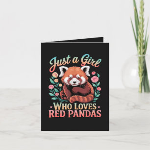 Nur ein Mädchen das Rote Pandas liebt Feiertagskarte