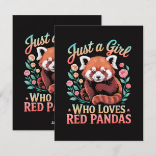 Nur ein Mädchen das rote Pandas liebt Feiertagskarte