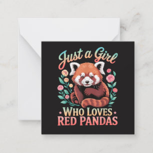 Nur ein Mädchen, das Rote Pandas liebt Mitteilungskarte