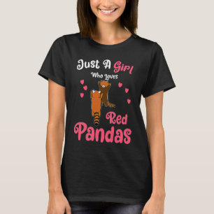 Nur ein Mädchen, das Rote Pandas liebt Rote Panda T-Shirt
