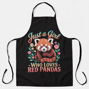 Nur ein Mädchen das rote Pandas liebt Schürze