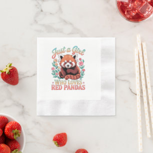 Nur ein Mädchen das Rote Pandas liebt Serviette