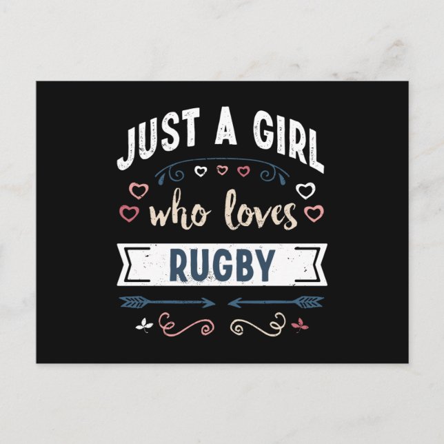 Nur ein Mädchen, das Rugby Funny Geschenke Lieben Postkarte (Vorderseite)