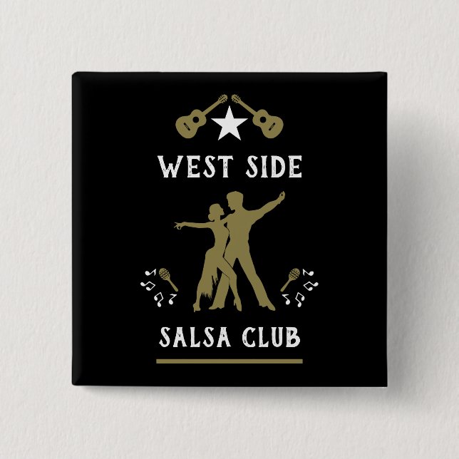 Nur ein Mädchen, das Salsa Tanz Lieben Button (Vorderseite)