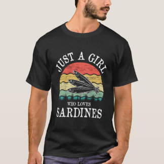Nur ein Mädchen, das Sardinen Geschenk Lieben Weih T-Shirt
