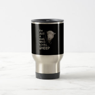 Nur ein Mädchen, das Schaf Liebe Geschenkgutsche Reisebecher