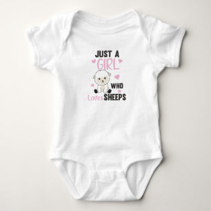 Nur ein Mädchen, das Schafe Liebe - Sweep Baby Strampler