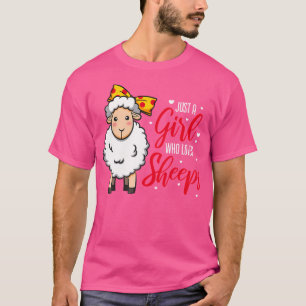 Nur ein Mädchen, das Schafe Liebe T-Shirt